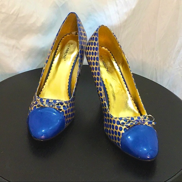 Carrini blue pumps size 11W - Picture 1 of 8